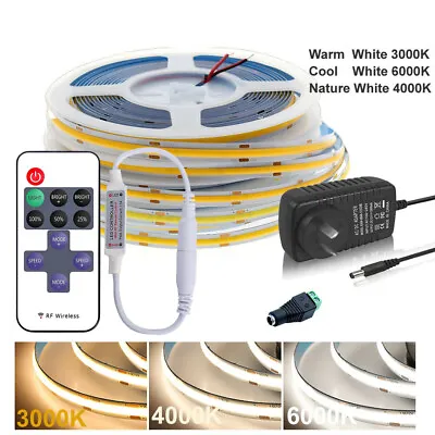 COB LED Strip Lights DC 12V/24V Flex High Density LED Tape Light 320COB/M 1M/5M • $9.86