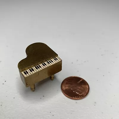 Vintage Brass Miniature Dollhouse PIANO Toy Music Made In Holland • $14