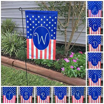 Monogrammed Holiday Small Garden Flag 12x19 4th Of July USA America Gift • $9.99