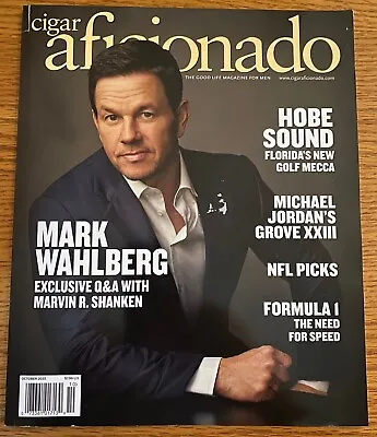 $5.50 • Buy CIGAR AFICIONADO - OCTOBER 2023 - MARK WAHLBERG Cover Jordan Gambling HOBE SOUND