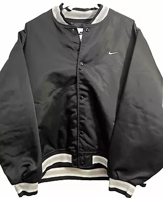 Nike Sportswear Nsw Authentics Dugout Jacket Button [dx0658-010] Black Sz Xxl • $139.99