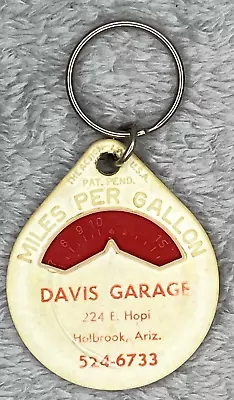 Davis Garage Holbrook AZ Miles Per Gallon Calculator Meter Gauge Key Chain • $16.84