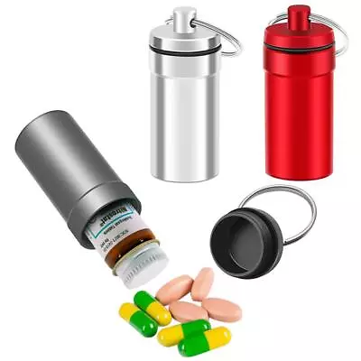 Waterproof Aluminum Pill Fob Container Nitro Bottle Holder Nitroglycerin 3 Pack • $12.29