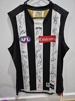 Collingwood Magpies AFL Signed Guernsey Jumper 2016 New With Tags Size Medium • $199.95