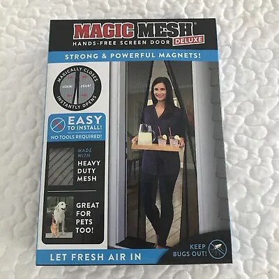 Magic Mesh Deluxe Hands Free Magnetic Screen Door Mesh Curtain Keep Bugs Out NIP • $14.75