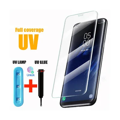 Screen Protector UV Liquid Glue Tempered Glass Samsung Note20/10 S23/S22/S21/S20 • £4.87