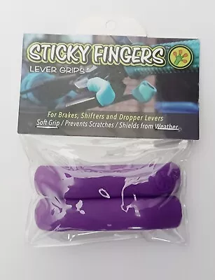 STICKY FINGERS Brake Lever Covers For BMX Freestyle Mountain Bikes PURPLE • $11.95