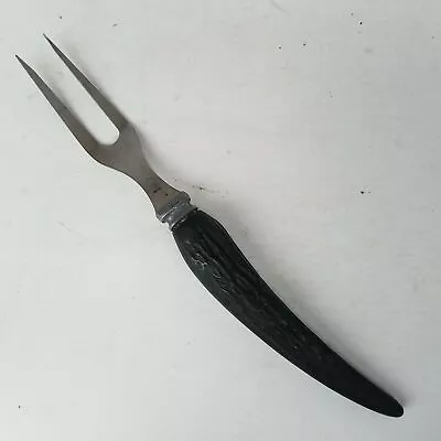 Stainless Steel Carving Turning Meat Fork Black Handle • $21.27