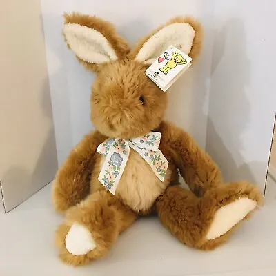 Vintage Mary Meyer Plush Tan Easter Bunny  Cotton Wood 1995 With Tag Rabbit • $19.95