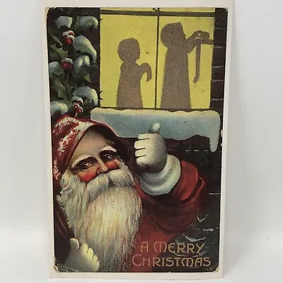 Merry Christmas Santa Claus Vintage Postcard Sterling Publishing Co • $3.99