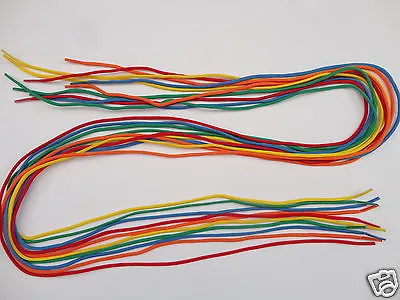 10 X COLOURED THREADING LACES - PONY STRAW BEADS NECKLACE BRAIDING - SEALED ENDS • £4.95
