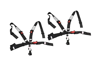 A Pair Of Black 5 Point 3  Wide Race Harness Seat Belts Side By Side Off Road • $80