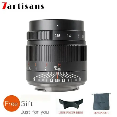 7artisans 35mm F0.95 Large Aperture Lens For Fuji X M4/3 Sony E Canon EOS Nikon • £149