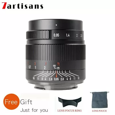 7artisans 35mm F0.95 Large Aperture Lens For Fuji X M4/3 Sony E Canon EOS Nikon • $169.12