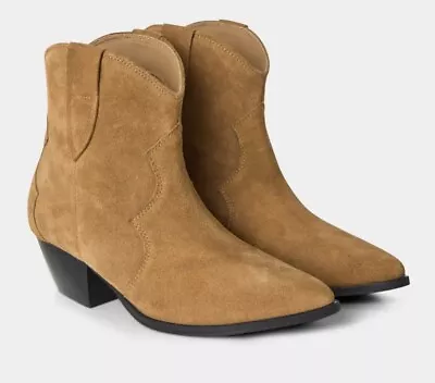 Joe Browns Ladies Women’s Katy Freeway Suede Western Cowboy Ankle Boot Tan UK5 • £21.99