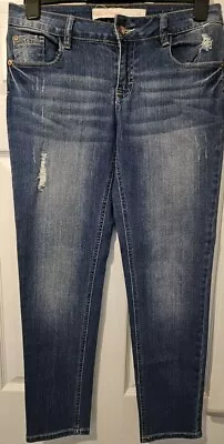 BNWOT Ladies Relaxed Skinny Light Blue Distressed Jeans Size 12 • £6.50