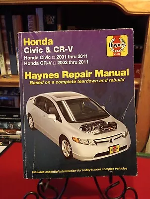Haynes 42026 Repair Manual For Honda Civic 2001-2011 & Honda CR-V 2002-2011 • $15.09