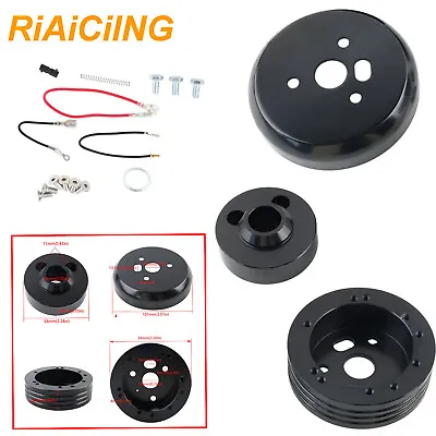 5&6 Hole Steering Wheel Hub Adapter Black For Chevy Flaming River Ididit GM • $29.95