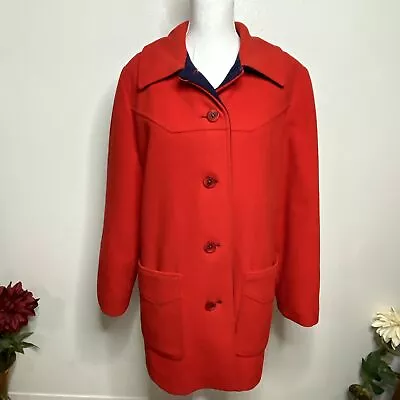 Vintage M. Liman Red 100% Wool Coat • $39.97