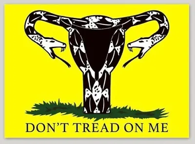 $5.49 • Buy PRO-CHOICE Bumper Sticker Decal Don't Tread On Me Gadsden Flag Uterus Feminist