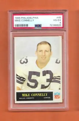 Mike Connelly #45 1965 Philadelphia Football Card - Graded PSA 4 VG/EX Cowboys • $15