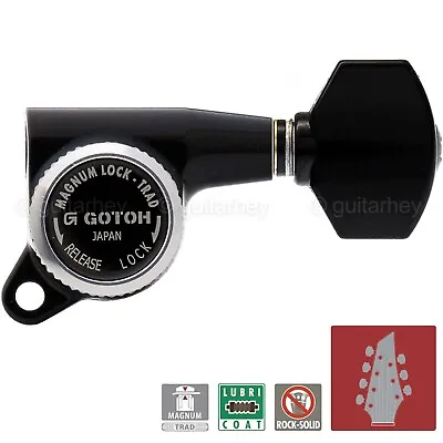 NEW Gotoh SG381-07 MGT Locking Tuners 7-String Small Keys L4+R3 Set 4x3 - BLACK • $89.95