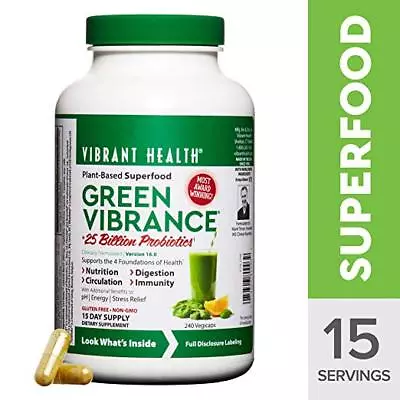 $42.40 • Buy Vibrant Health Green Vibrance, 240 Veg Caps