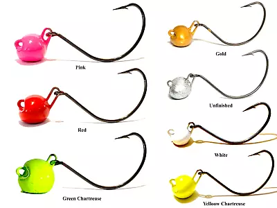 3pk Live Bait Jig Heads 1/8oz~1oz Football Swing Head Flounder Jig • $5.99