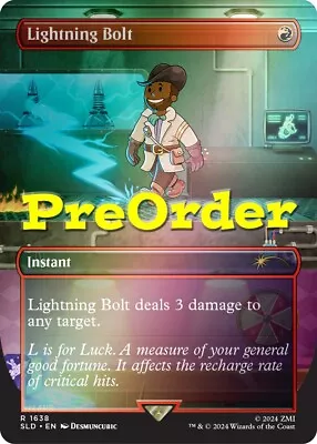 1x Lightning Bolt  *PREORDER* ✨ Borderless 🌈 FOIL ✨  Fallout® Secret Lair MTG • $19.99