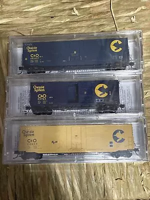 Set Of 3 Micro Trains N Scale C & O Box Cars NIB • $45