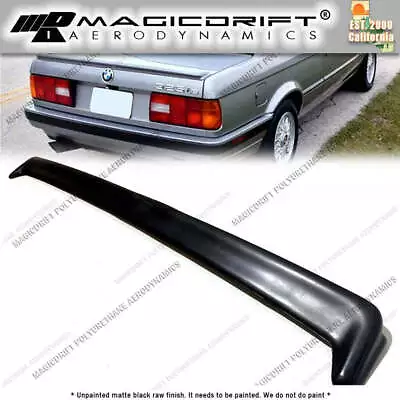 For BMW 3-SERIES E30 Urethane Rear Boot Trunk Deck Lid Lip Spoiler Wing IS Style • $124.98