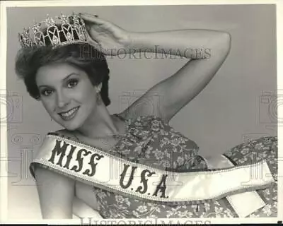 1983 Press Photo Terri Utley Wears Miss USA 1982 Crown And Sash - Pix17487 • $23.90