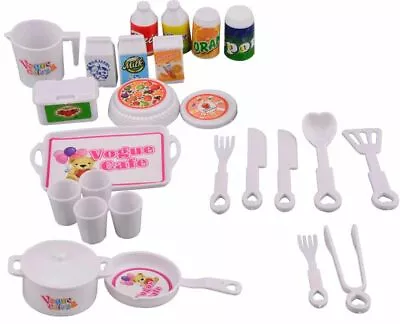 25 Pcs Doll Tableware Set Play House Accessories For Barbie Dolls 11.5 Inch 1/6 • $11.65