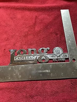 Vintage Chrome Car Auto Dealer Metal Emblem From Long Cadillac In St. Paul MN. • $19.95