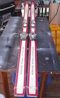 1 Set Of Vintage 75  Kneissl SUPER RS White Star SKIS & Bindings Made In AUSTRIA • $269.99