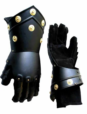 Knight Mitten Gloves Re-enactment Larp Art Costume Medieval Gauntlets Functional • $55.37