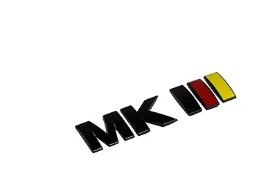 $5.90 • Buy MK3 Rear Trunk Badge Emblem MKIII BLACK GERMAN FLAG COLORS For VW Golf Jetta