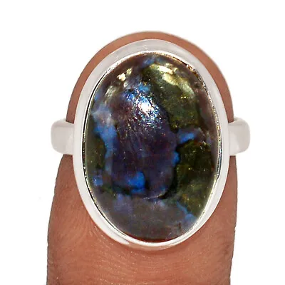 Natural Mystic Merlinite Crystal 925 Sterling Silver Ring Jewelry S.7 CR29253 • $18.99