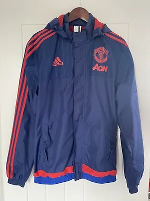 Blue Manchester United Lightweight Zipped AON Jacket  Mens Small/medium • £19.99