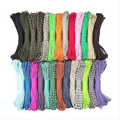 Parachute Rope 550 Paracord 7 Strand Core Cord Mixed Color Camping Stock Outdoor • $3.84