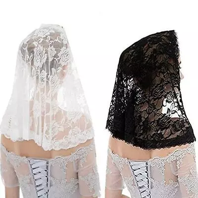 Lace Mantilla Catholic Church Chapel Veil Head Covering Scarf For Brides • £6.19