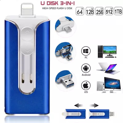 512GB 1TB Micro USB Flash Drive Memory Stick Backup Drive Photo Stick For IPhone • $14.99