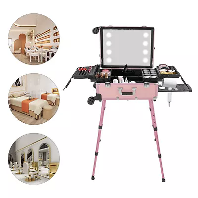 Portable Makeup Train Case Professional Cosmetic Trolley Travel Vanity Organizer • $225