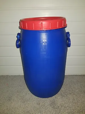 £22 • Buy 40 Ltr Litres Plastic Barrel Open Top Keg Storage Container Feed Bin With Lid