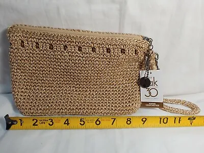 $93.04 • Buy The Sak Sayulita Crochet Wristlet Bamboo Beige
