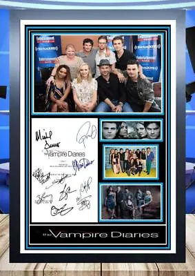 (232) Vampire Diaries Cast Signed Framed Unframed Photograph Reprint Great Gift • £8.40