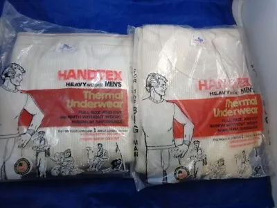 NOS Handtex Thermal Underwear Men's Sz 2XL Long Sleeve Shirt & Drawer Vintage US • $19.99