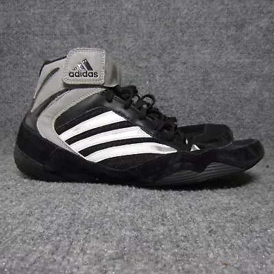 Adidas Tyrint III Wrestling Shoes Men Size 8 Black Strap Boxing MMA Mat VTG RARE • $39.99
