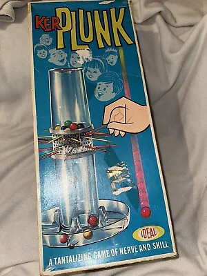 VINTAGE BOXED KERPLUNK GAME BY IDEAL 1960s • £0.99