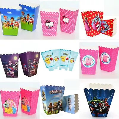 SET Of 6pc POPCORN BOXES LOLLY LOOT BOX KIDS PARTY SUPPLIES PARTY FAVOURS MOVIE • $8.95